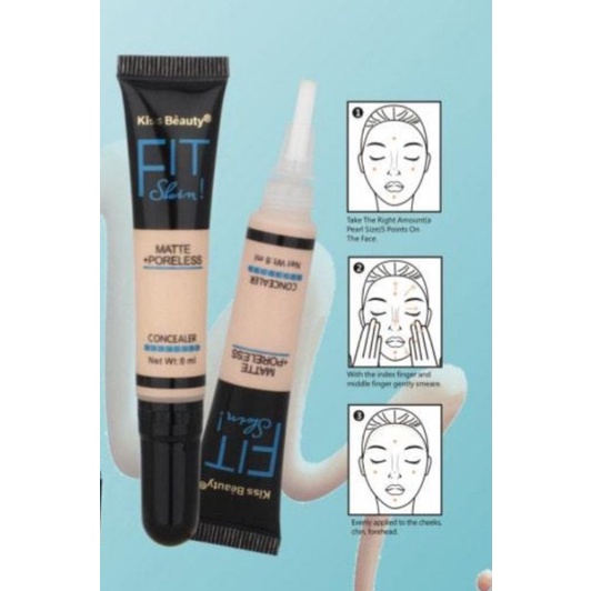 TERMURAH CONCEALER FIT SKIN MATTE PORELES KISS BEAUTY ISI 8ML H|ECER  NO.68159-03