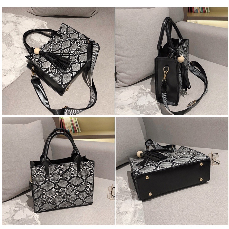 TAS SELEMPANG WANITA IMPORT PREMIUM MOTIF KULIT ULAR SHOULDER BAG GALZA TA607B5 HANDBAG SLING BAHU HITAM CEWEK BRANDED BATAM ORI KEKINIAN FASHION KOREA MURAH