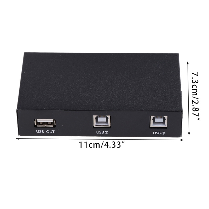 Btsg 2in1 Out USB Print Sharer, 2usb 2.0 Port Splitter Sharing Device Switch Box