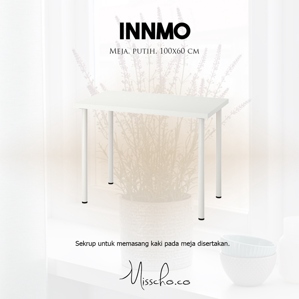 INNMO ADILS Meja 100x60 cm, Putih