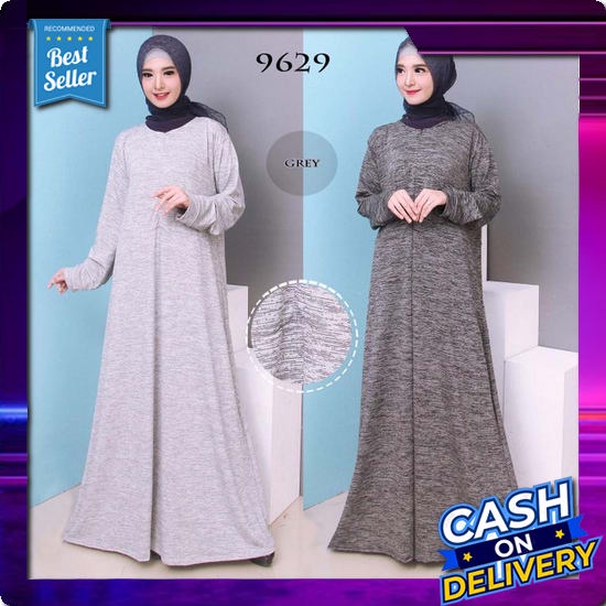 Savina Maxi Dress Gamis Katun Kotak Kekinian Pakaian Muslim Wanita Baju Harian Kondangan Fashion Cew