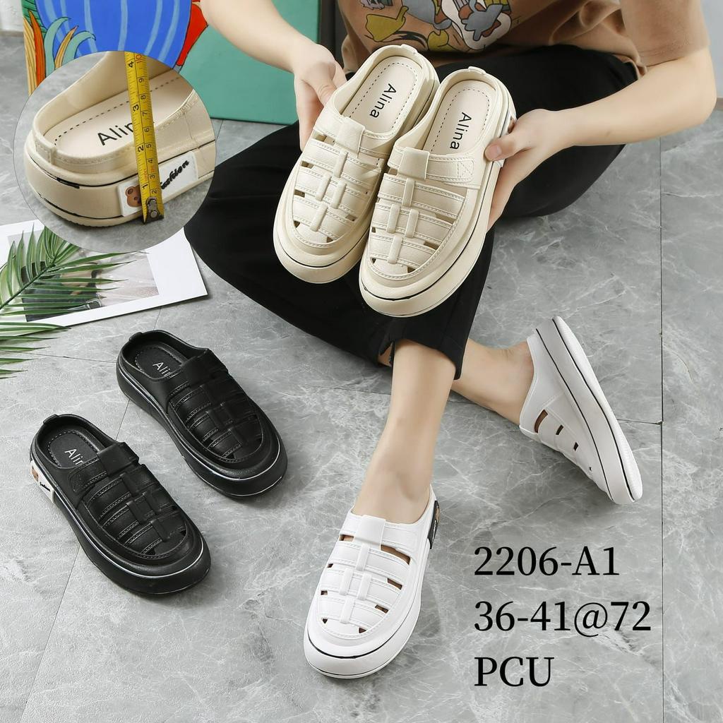 Sepatu Wanita Terbaru/Sepatu Sandal Jelly Import Alina 2206/Slip on Karet Korea Kekinian