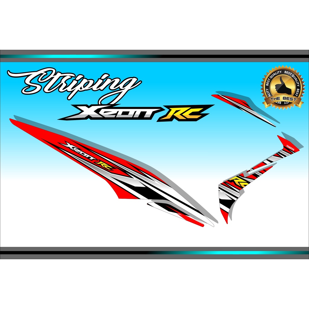 STRIPING VARIASI GRAFIS MOTOR XEON RC STIKER STRIPING VARIASI XEON RC