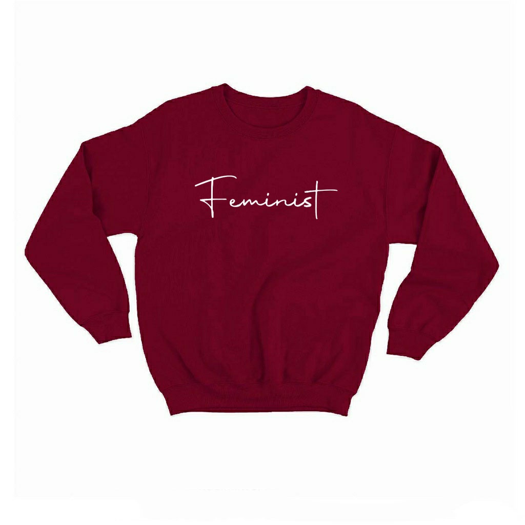 VNI.ID Basic Sweater Polos Feminist Pria & Wanita SIZE M-XXL-MAROON