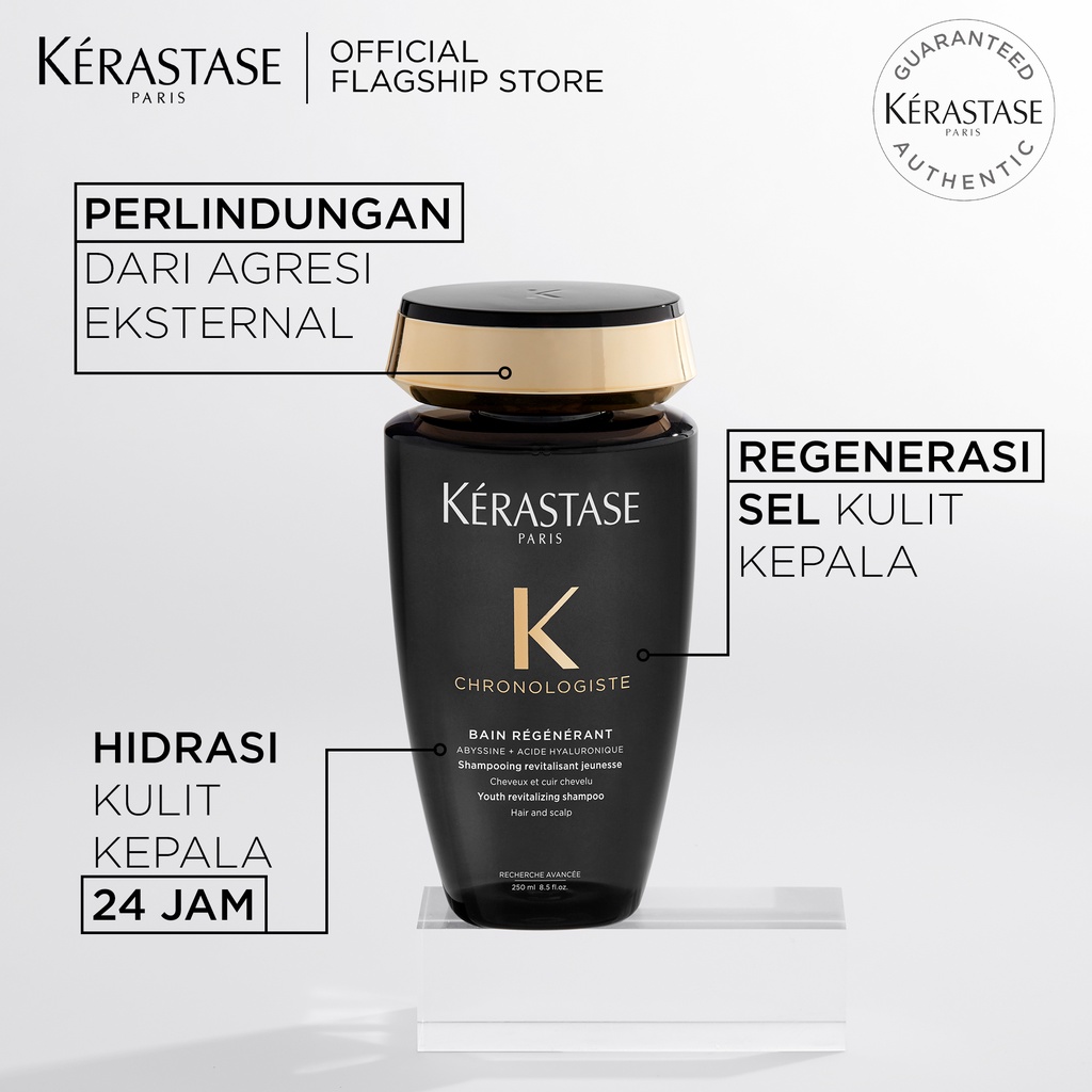 Kerastase Shampoo Anti Aging - Bain Regenerant 250ml Shampoo untuk Rambut Kaku, Rapuh, Kusam