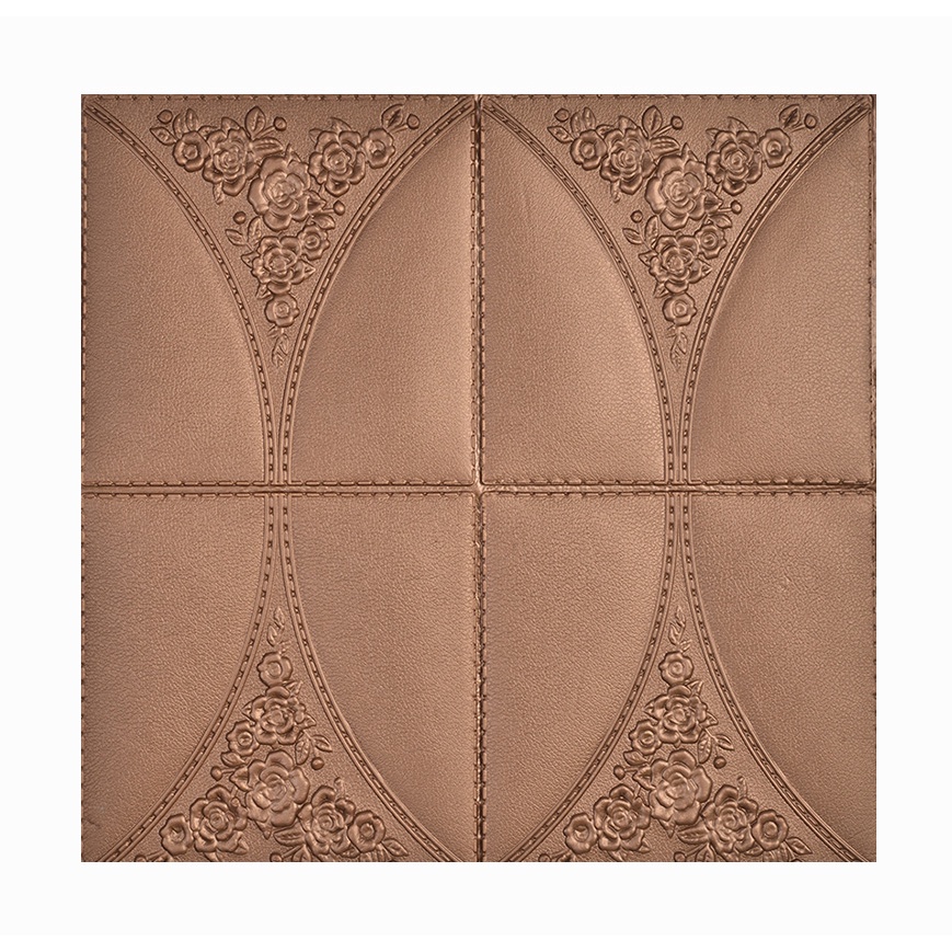 [COD] Wallpaper Dinding Stiker Wallfoam 3D Sticker Dekorasi Kamar Rumah Murah [Seri L] Bunga-COKLAT