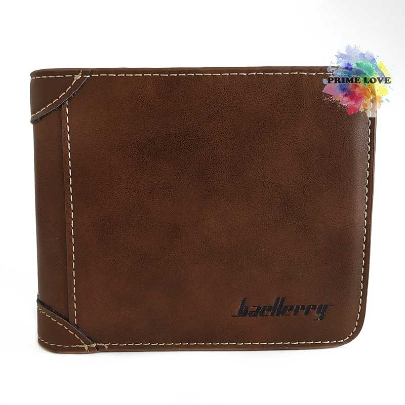 Dompet Pria Kulit Lipat Dua Premium Slot Kartu - DP22-Coklat Muda