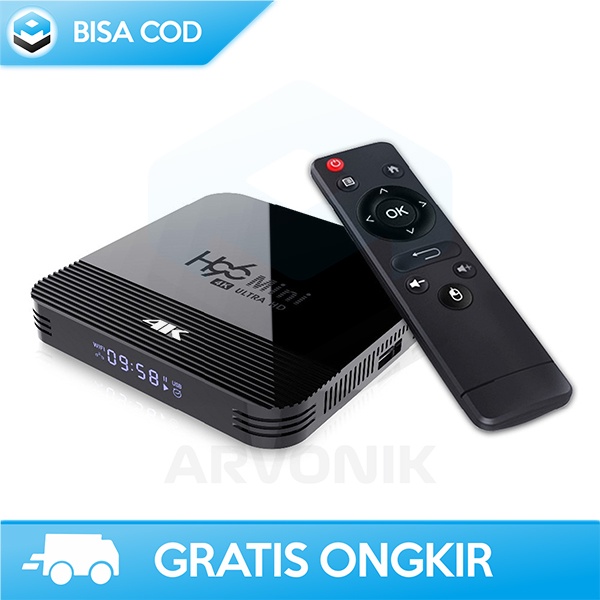 SMART TV BOX MINI ANDROID TV BOX 9.0 2GB 16GB 4K ULTRA HD H96 BLACK