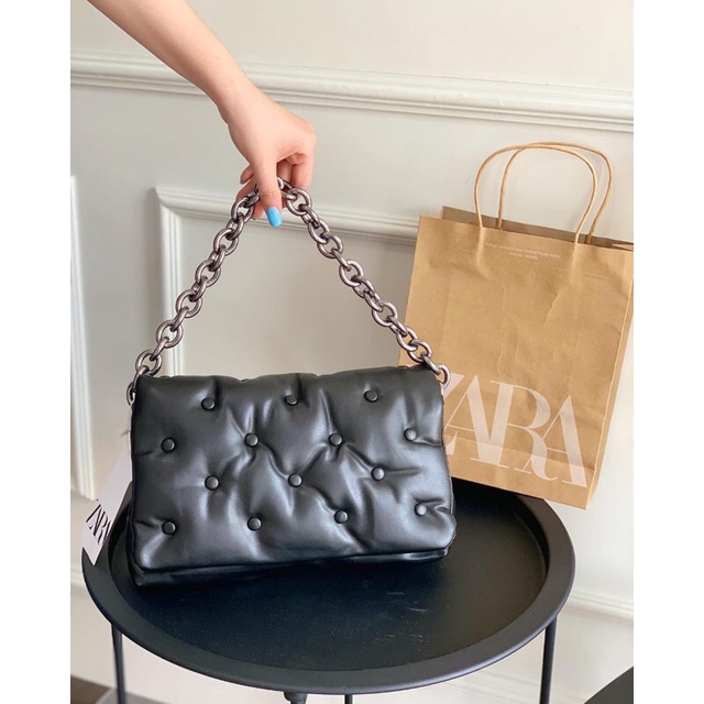 ZZ290 Zara Quilted Chain Shoulder Bag