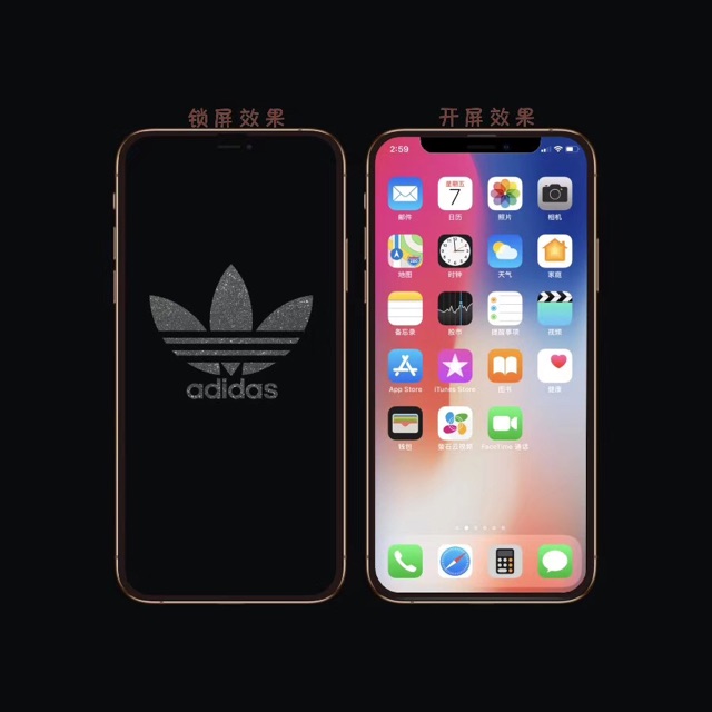[ vhieshop ] Anti Gores Tempered Glass Ip  11Pro Ip 8plus Magic Screen 6D Motif Mix