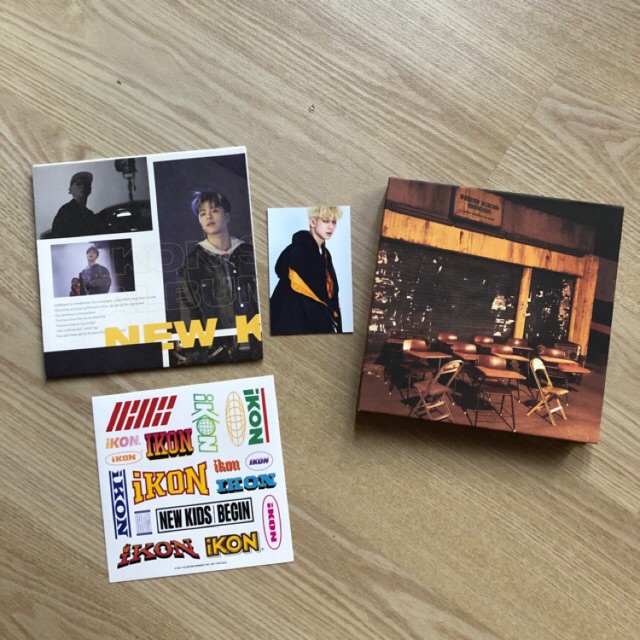 IKON NEW KIDS: BEGIN ALBUM OFFICIAL DOPE VER. (PHOTOCARD SONG YUNHYEONG, STICKER, FOLDED POSTER)