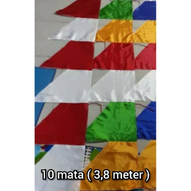 20 biji 10 mata bendera umbul-umbul - bendera Indonesia - bendera agustusan - bendera umbul-umbul