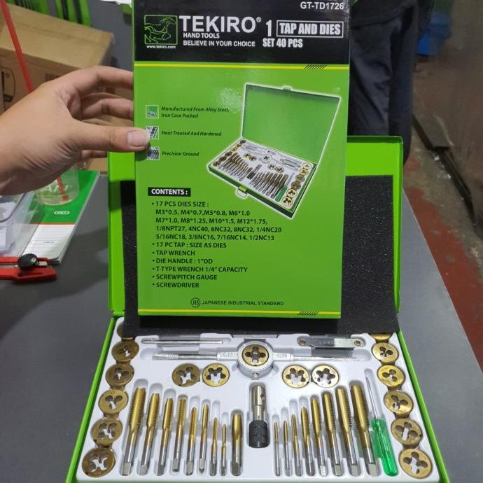~~~] Alat Tap Baut set drat luar dalam tekiro 40 pcs tap and dies set