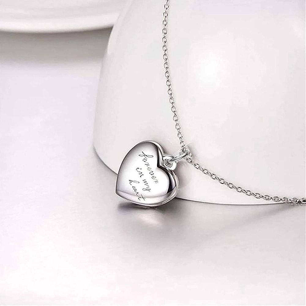 Kalung Rantai Liontin Hati Motif Tulisan Forever in my Heart Untuk Wanita