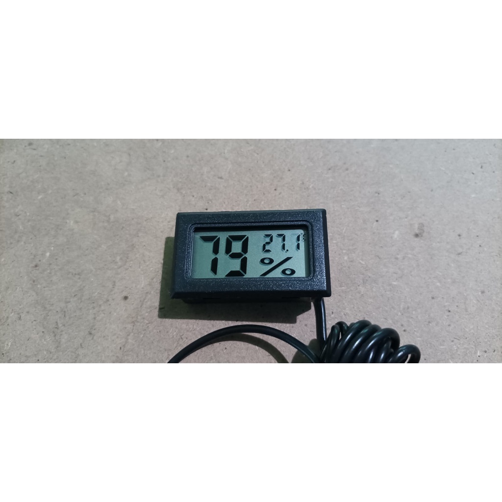 Mini Digital Thermometer &amp; Hygrometer With Probe / Higrometer Dengan Kabel Sensor Probe / Alat Ukur Suhu Kelembaban Hygrometer