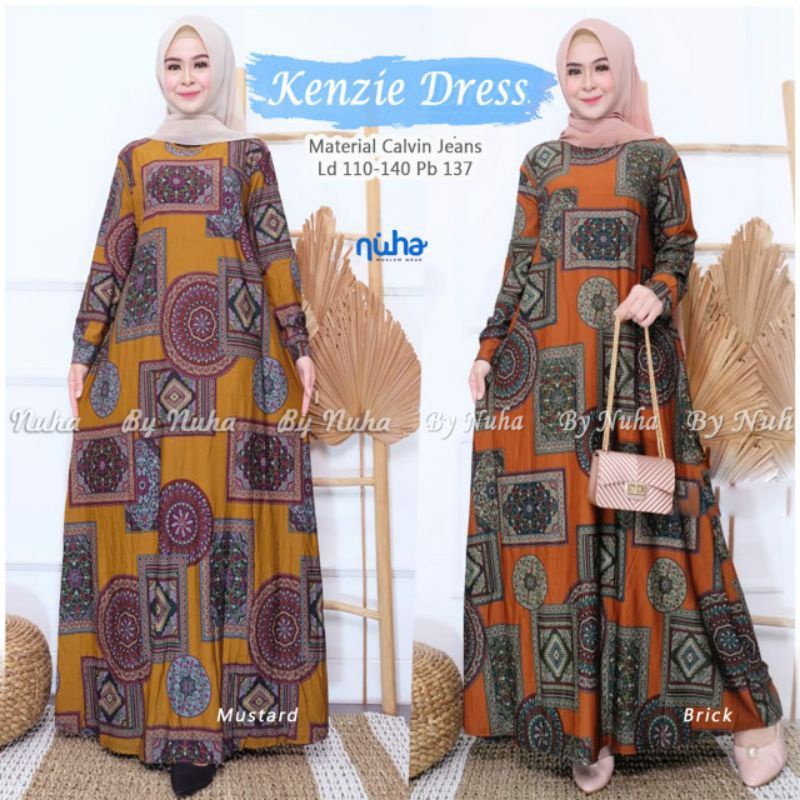 Kenzie Dress - Gamis Calvin Jeans Terbaru Jumbo LD100-110 XL-XXXXL / R.27 - 022-6000 / R.27 - 023-5380