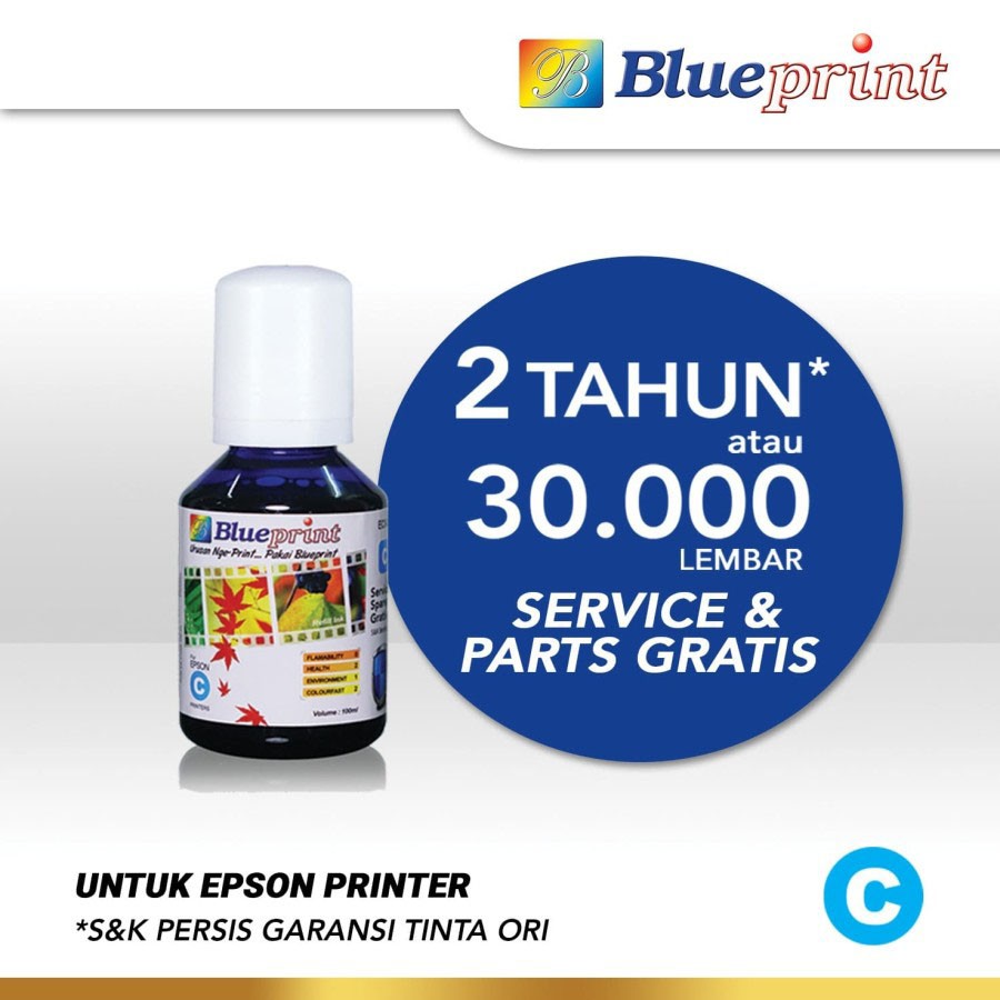 Blueprint Epson 003 Tinta Botol 100ml 4 Warna Black Cyan Magenta Yellow