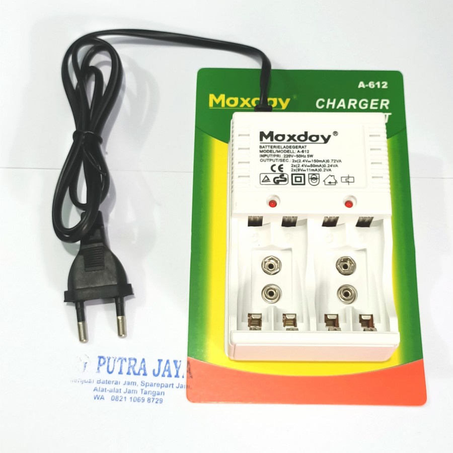 charger maxday cargeran batre AA / AAA / batre kotak  9V / carger batre maxday murah grosir casan batre maxday A-612