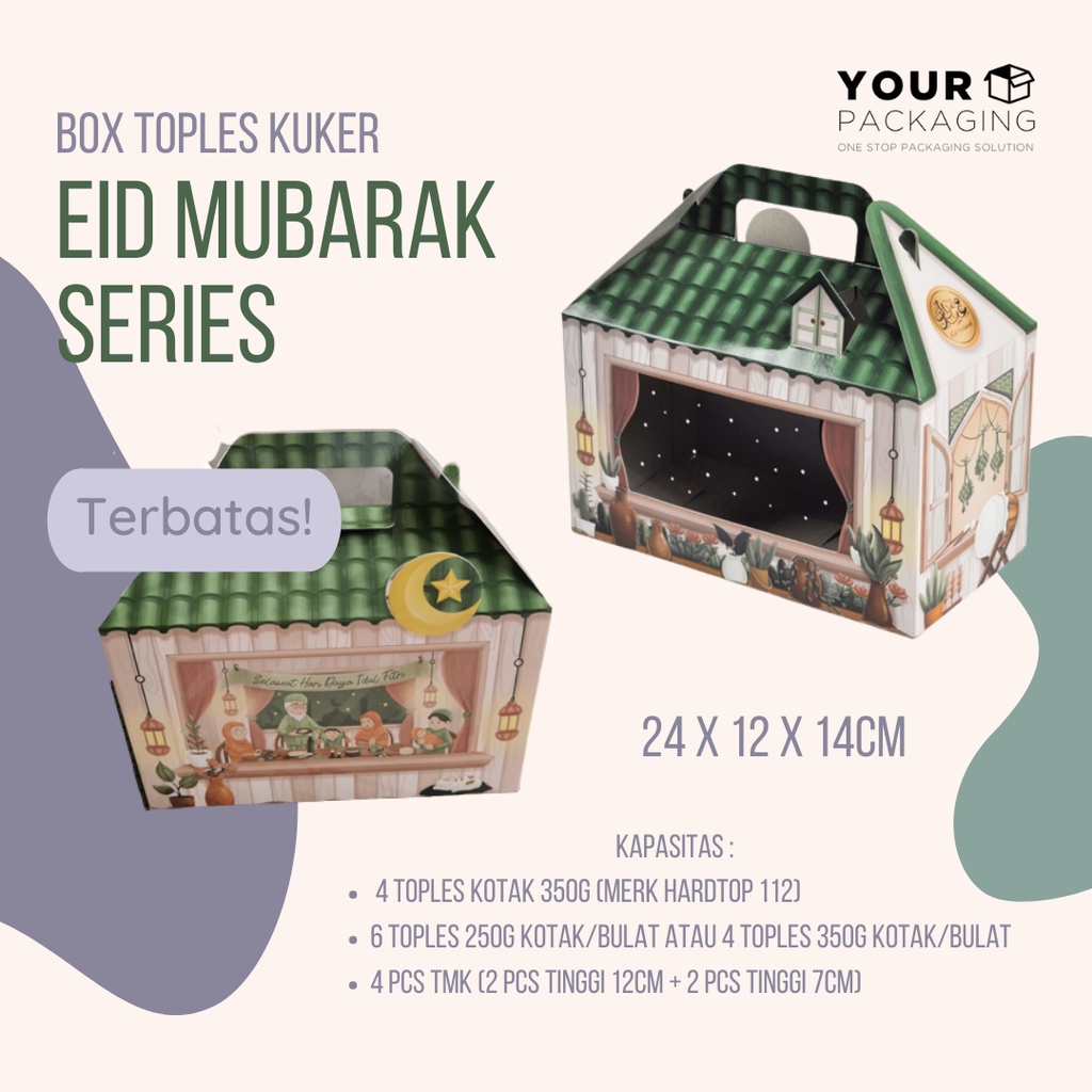 

Packaging Kemasan Lebaran 4 Toples // Kemasan Eksklusif Ramadhan 24x12x14 // Tas Hampers Lebaran Eid // Kemasan Hampers Murah