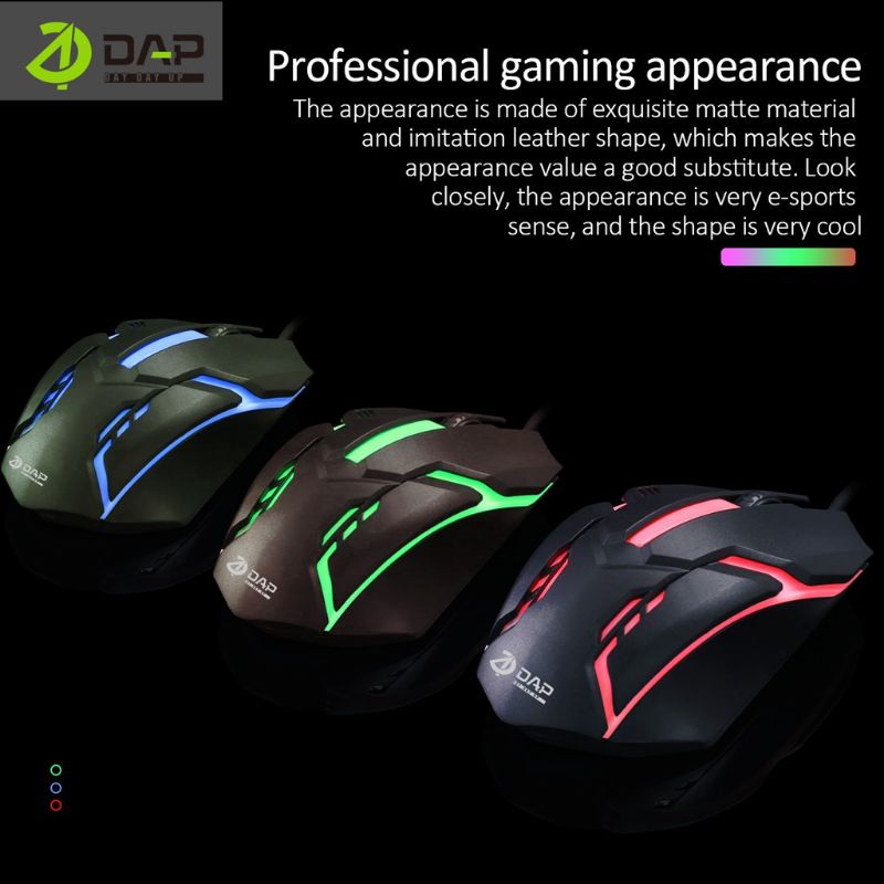 Mouse Kabel Gaming DAP M778 Led Mouse DAP M778 USB Original