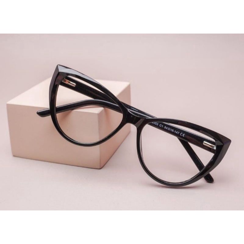 KACAMATA CAT EYE WANITA LENSA ANTI RADIASI MINUS BACA | FRAME KACAMATA CAT EYE 2003 | ANTI UV