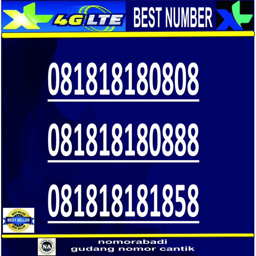 NOMOR CANTIK XL 4G 0818 1818 XXXX H10000