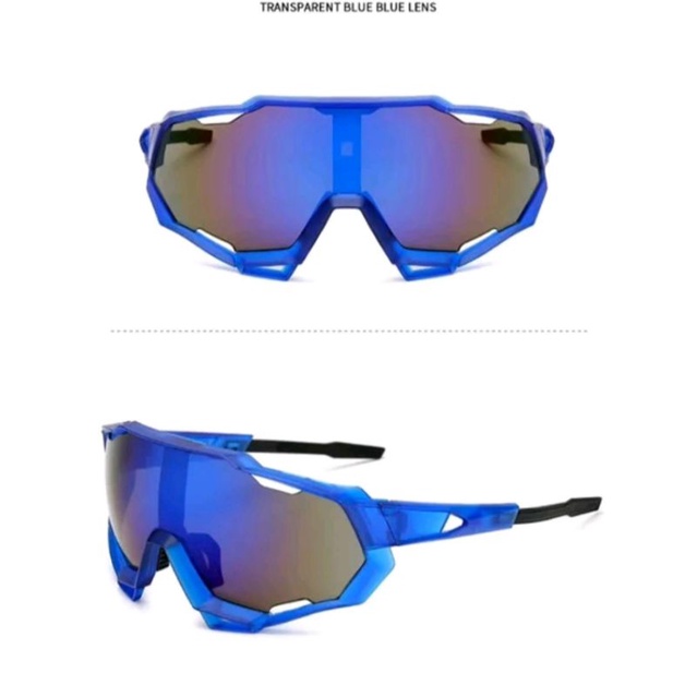 Kacamata Sepeda Gowes Sunglasses Outdoor Riding Kacamata Frame Biru 9312