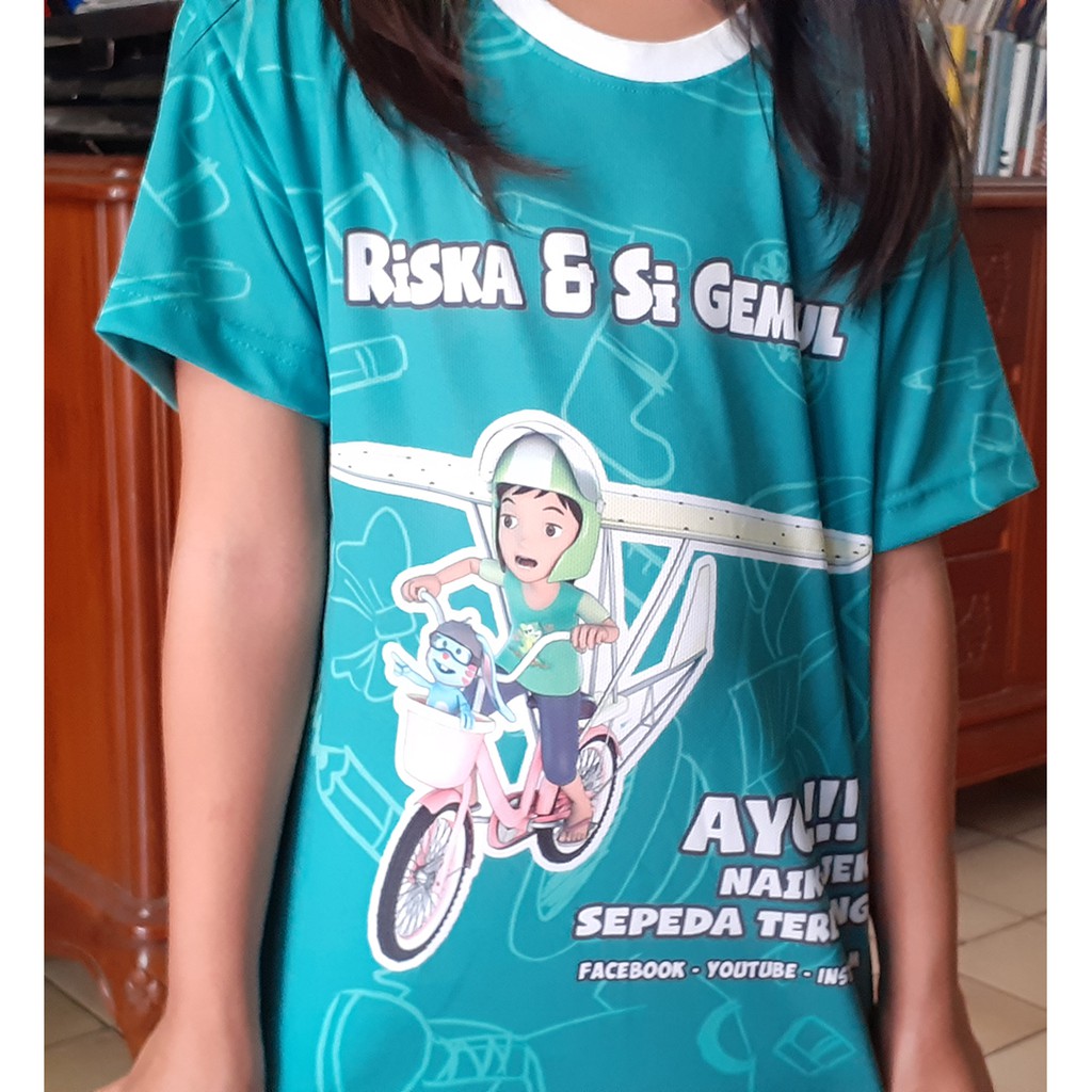 Kaos Riska dan Si Gembul - Sepeda Terbang - Original