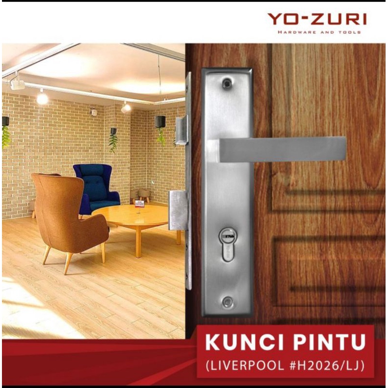 Kunci Pintu Besar Yozuri / Handle Pintu Kotak Minimalis Fullset / Kunci Pintu 25 cm Premium Quality