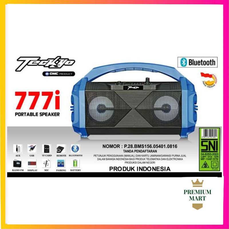 Speaker Bluetooth Teckyo 777i Speaker Bluetooth Portable BASS speker bluetooth super bass