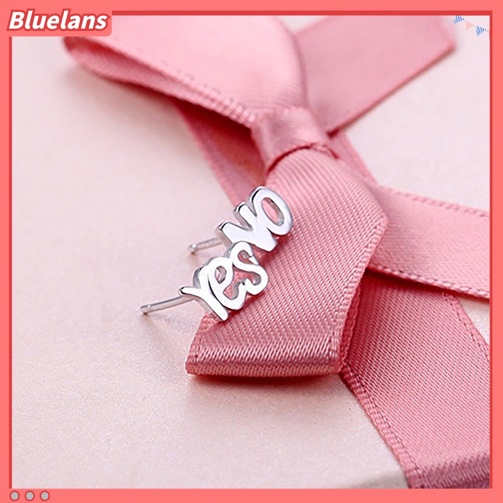 Bluelans 1 Pasang Anting Stud 925 Sterling Silver Gaya Korea Untuk Pesta