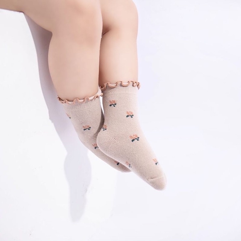 Earth tone baby socks / kaos kaki bayi