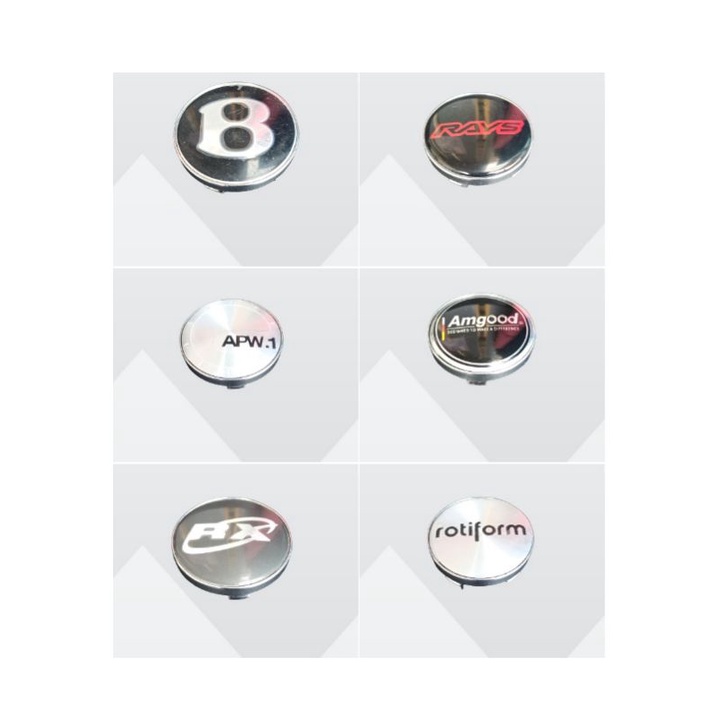 tutup dop mobil velg racing 6cm