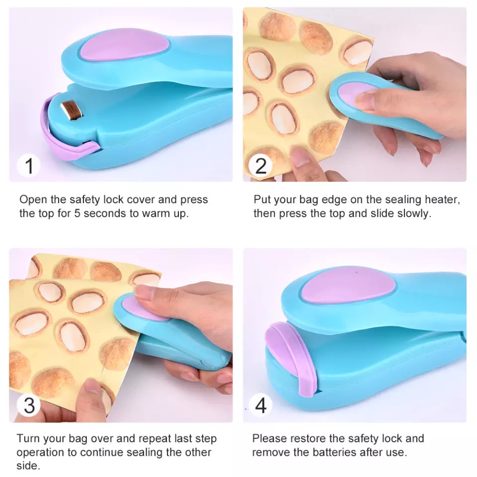 Hand sealer Mini Electrik / alat Press Plastik / Perekat Plastik /penyegel Plastik/ Mini Hand Sealer / alat perekat plastik elektrik makanan