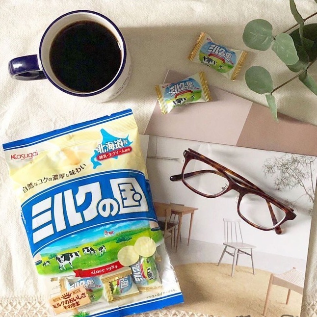 

Kasugai Milk no Kuni [Creamy Milky Candy] 125g. permen susu jepang