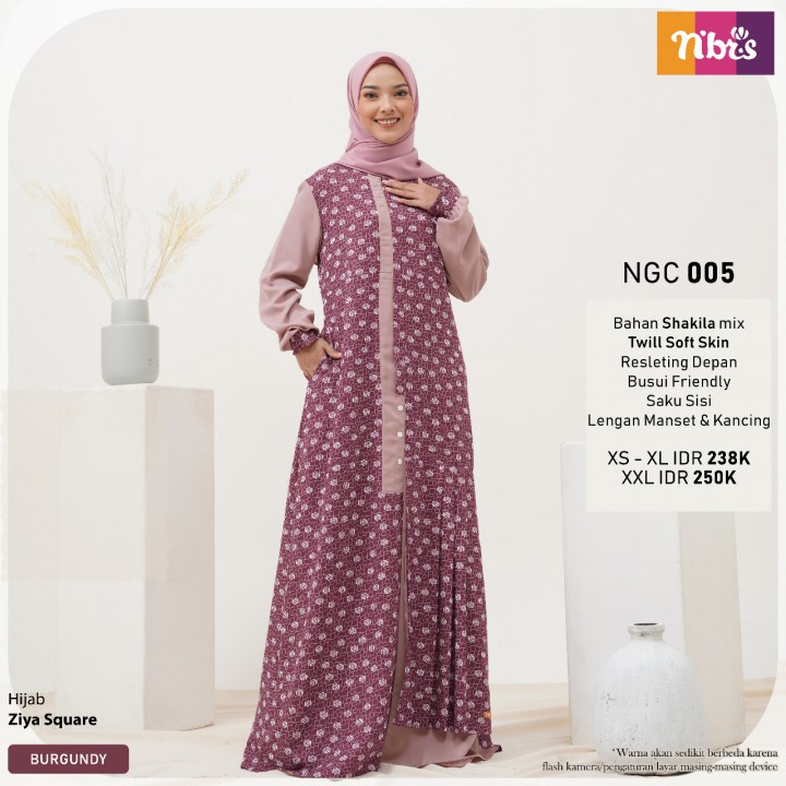 Couple Nibras NGC 005 / Gamis Dewasa / Maxy / Dress / Fashion Muslim