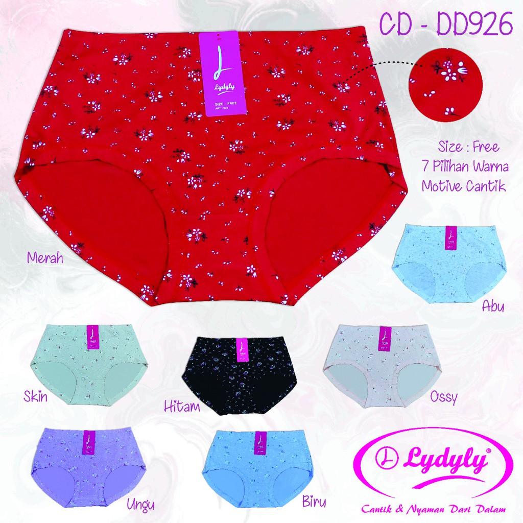 Lydyly - Celana Dalam Jumbo Fit to XXL Bundle | Panty Bahan Katun 100% | CD Jumbo Wanita Big Size Katun Celana Corset DD926 / DD5530