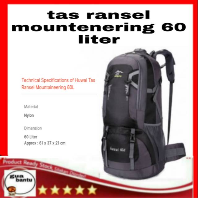 Tas gunung tas hiking tas backpack tas 60 liter