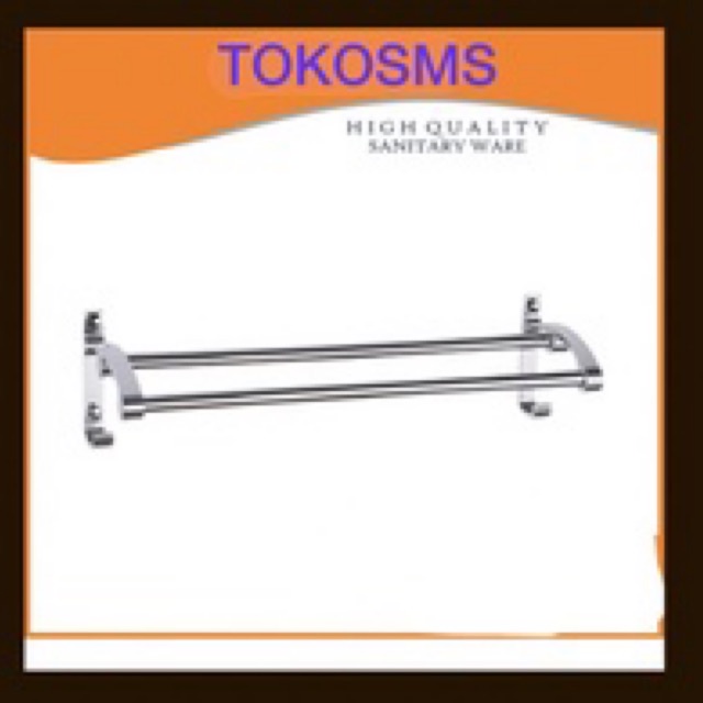 rak handuk almunium anti karat 60cm towel bar gantungan baju