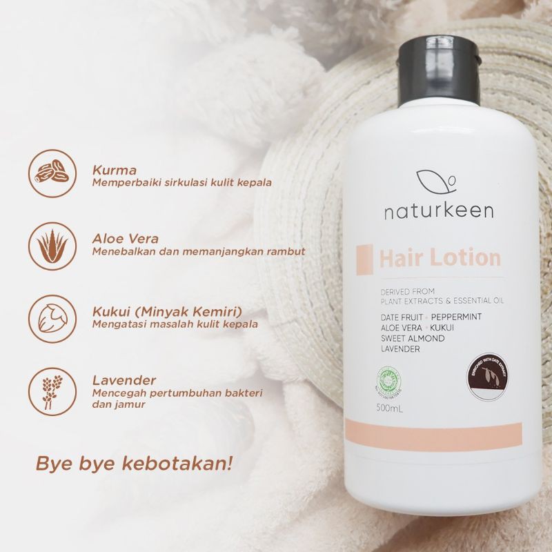 Naturkeen Hair Lotion 500ml - Natur Keen 500 ml Penumbuh Penyubur Rambut &amp; kulit kepala