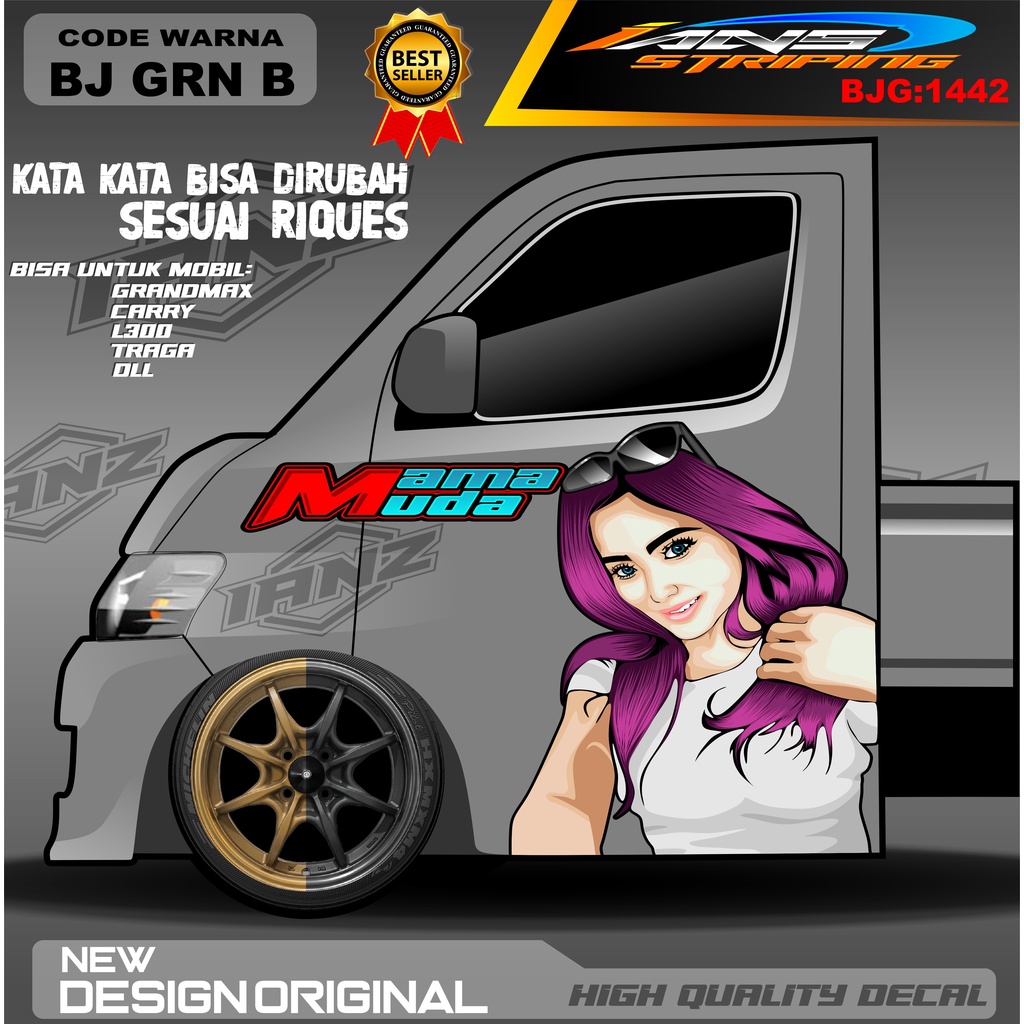 STIKER DECAL PINTU GRANMAX / DECAL PINTU L300 / STIKER MOBIL PICK UP