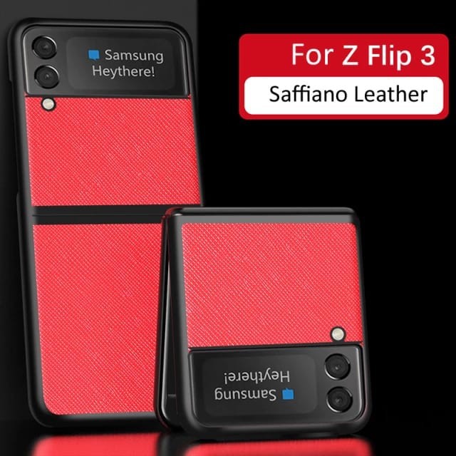 CASE SAMSUNG GALAXY Z FLIP 4 5G FLIP 3 PRADA SAFFIANO LEATHER COVER