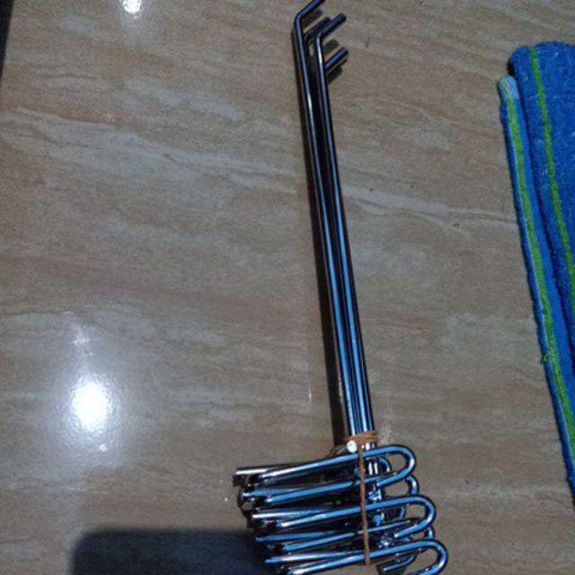 Single Hook 25 Cm Ram Besi Chrome Stik Krom Gantungan Cantelan Display Aksesoris Nafisa Hr 25
