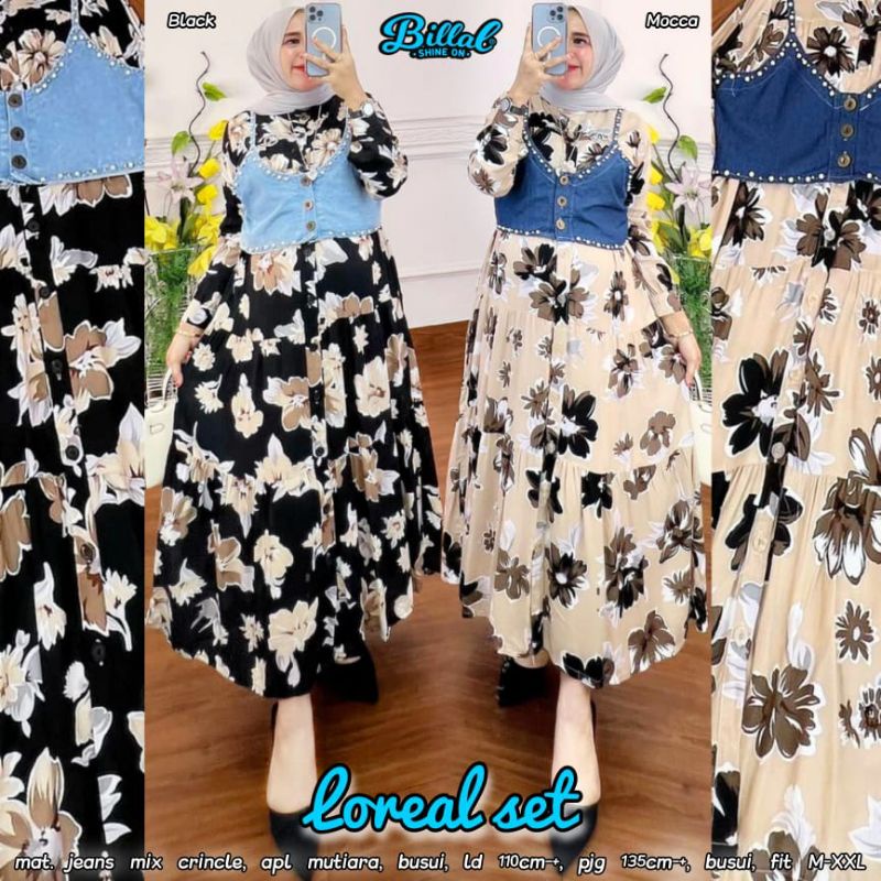 Loveral Maxy kombinasi jeans