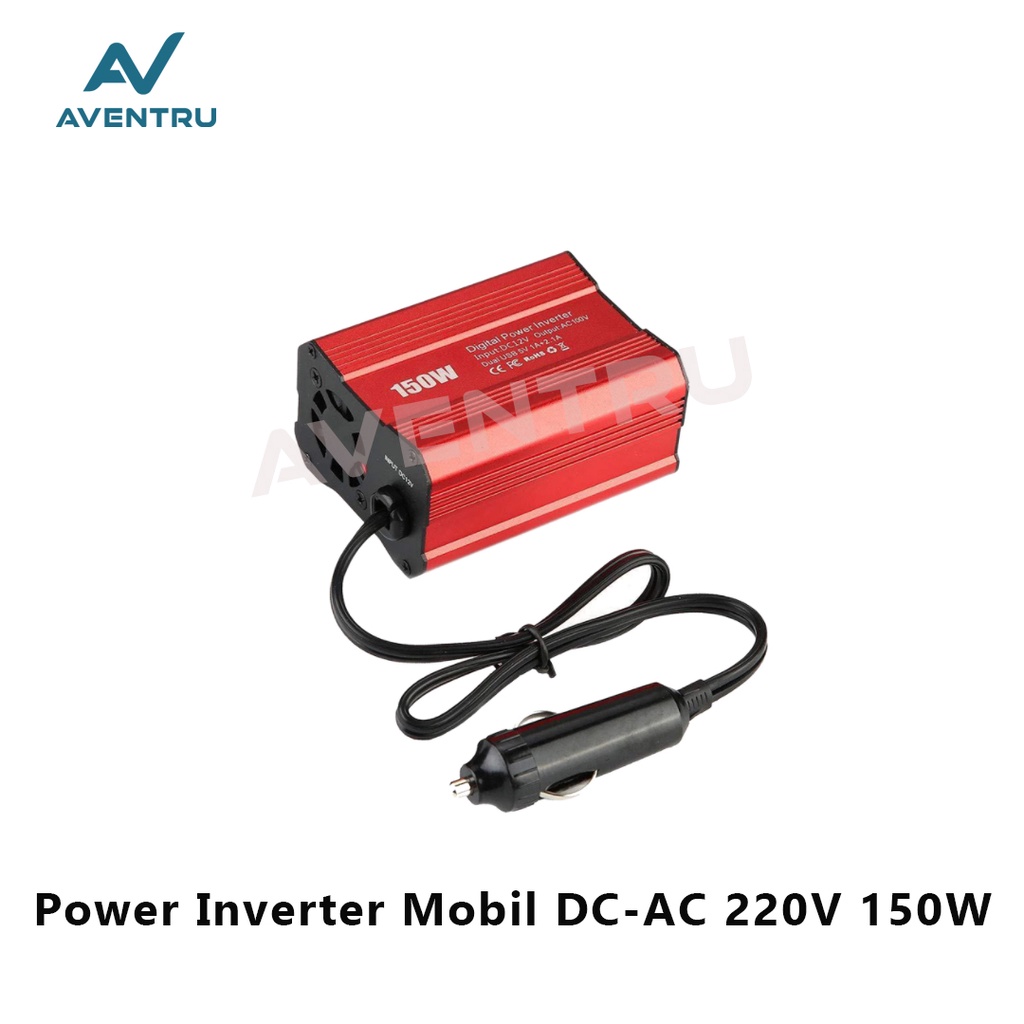 Power Inverter Mobil DC-AC 2 USB + Colokan Listrik 150W 220V