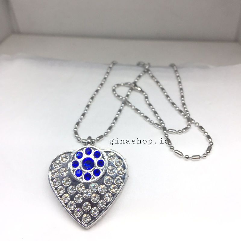 aKalung Kesehatan Terapi Asli - Quantum pendant asli - kalung kesehatan bio energi - kalung kesehatan liontin love permata biru