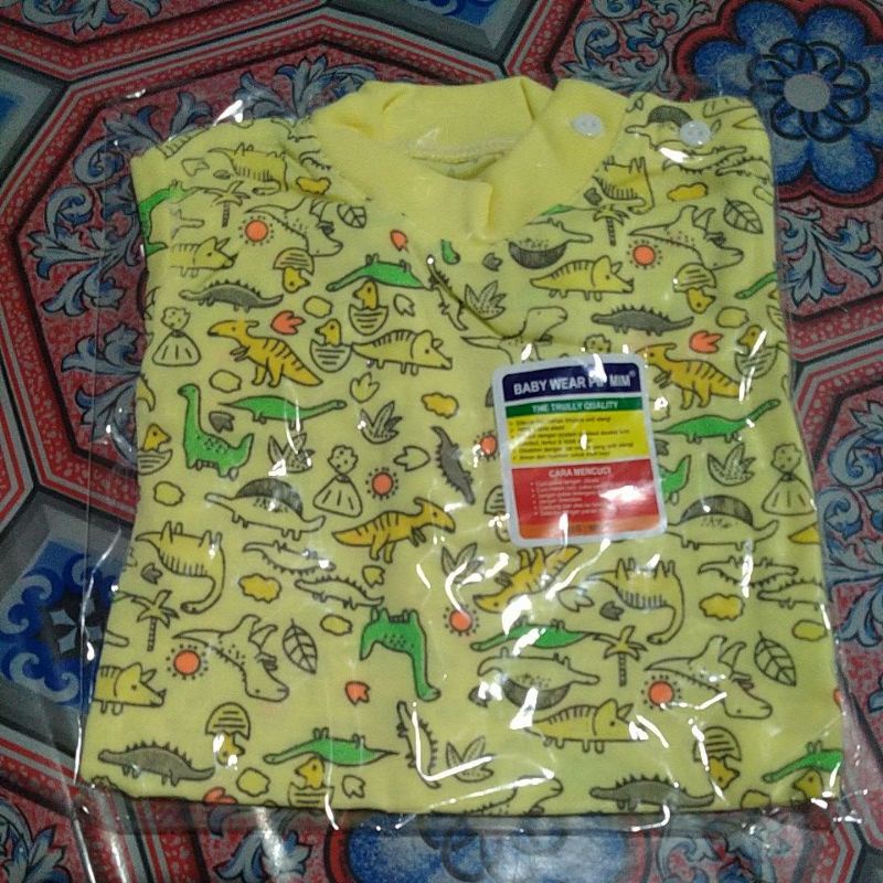 Romper Bayi Pendek Motif Sablon Dino