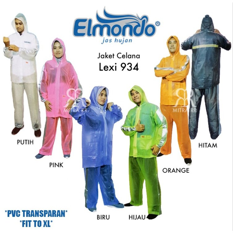 Jas Hujan Elmondo Lexi / Setelan Jas Hujan / Raincoat / Jas Hujan Rain City / Jktumbrella - 934