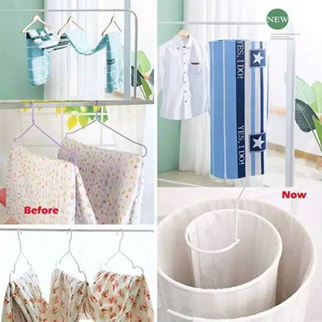  Hanger  spiral drying rack bedcover gantungan baju  bulat  