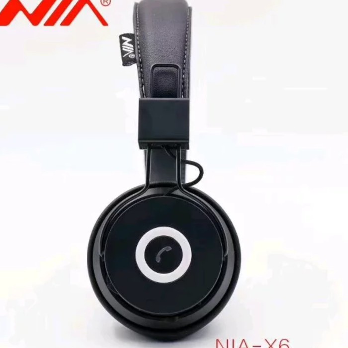 NIA-X6 Headset Earphone Bluetooth Alat Dengar Lagu Song Musik Bass Headphone Telepon NIA X6 Bagus